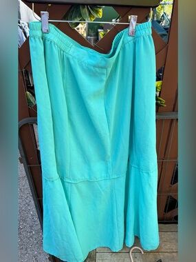Vintage Turquoise Maxi Skirt